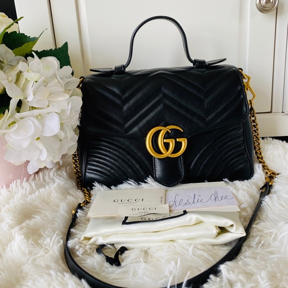 Gucci Handbags - ❌Sold❌Gucci Small GG Marmont Top Handle.❤️